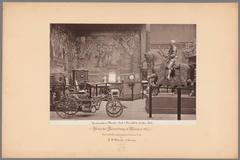 Interior view of German artworks displayed in the Bayerisches Nationalmuseum, Munich, 1876 temporary exhibition, Wercke älterer Meister Hall 1, left side view
