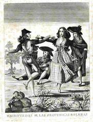 18th century engraving depicting Seguidilla Bolera dance