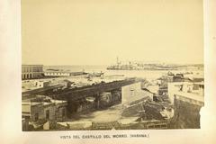 View of the Castillo del Morro in Havana from historical 1872 photograph