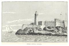 Morro Castle in Havana, Cuba with vibrant blue sky