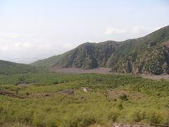 Scenic view of Vesuvius National Park with Mount Vesuvius in the background