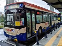 Rapid KL BC04 bus at KL594 MRT Kampung Batu Bus Stop during Thaipusam 2024 in Kuala Lumpur