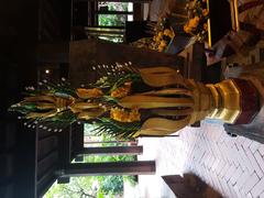 Traditional flower offering container called phan at Siam Society Headquarters in Bangkok, Thailand