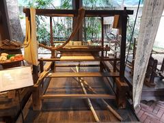 Traditional weaving machine inside Siam Society Headquarters Bangkok Thailand