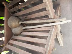 Traditional Thai water ladles called krabuai displayed at Siam Society Headquarters in Bangkok, Thailand