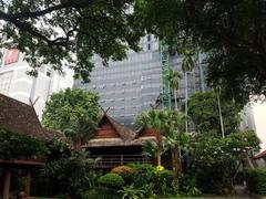 Siam Society Headquarters building in Bangkok Thailand with traditional Thai architectural design