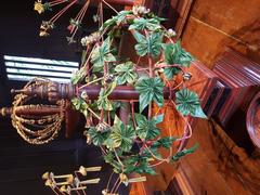 Container called phan with flower offerings at Siam Society Headquarters in Bangkok, Thailand
