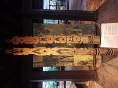 Sakang pillars for housing village spirits at Siam Society Headquarters in Bangkok, Thailand
