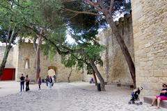 Saint George's Castle overlooking Lisbon city and Tagus River
