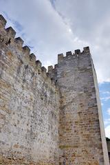 View of Castelo de São Jorge on a hill overlooking Lisbon, Portugal