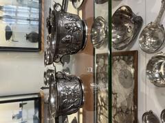 Ancient silverware exhibited at the National Archaeological Museum of Naples
