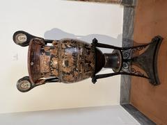 Ancient ceramic artifact displayed at the National Archaeological Museum of Naples