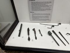Ancient bronze musical instruments exhibited at the National Archaeological Museum of Naples
