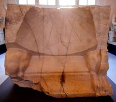 Ancient Roman sundial from Pompeii before 79 AD displayed in Archaeological Museum of Naples