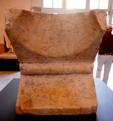 Ancient Roman sundial from Pompeii before 79 AD on display