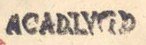 Book stamp of Leiden University Library reading Acad Lugd
