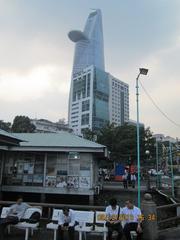 Bitexco Financial Tower, the tallest building in Ho Chi Minh City, viewed from Saigon River waterfront