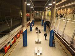 Marymont metro station in Warsaw with modern architectural design and escalators