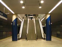 Marymont subway station entrance with surrounding trees