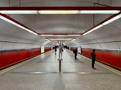 Pole Mokotowskie metro station interior in Warsaw
