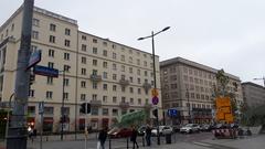 Świętokrzyska Street in Warsaw with modern buildings and traffic