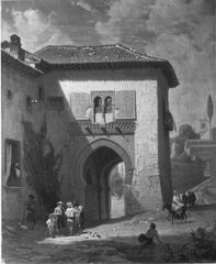 Eduard Gerhardt painting of the Wine Gate in Granada