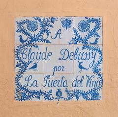 Tribute to Claude Debussy featuring the Puerta del Vino at Alhambra in Granada, Spain, inspired by Debussy's piano prelude