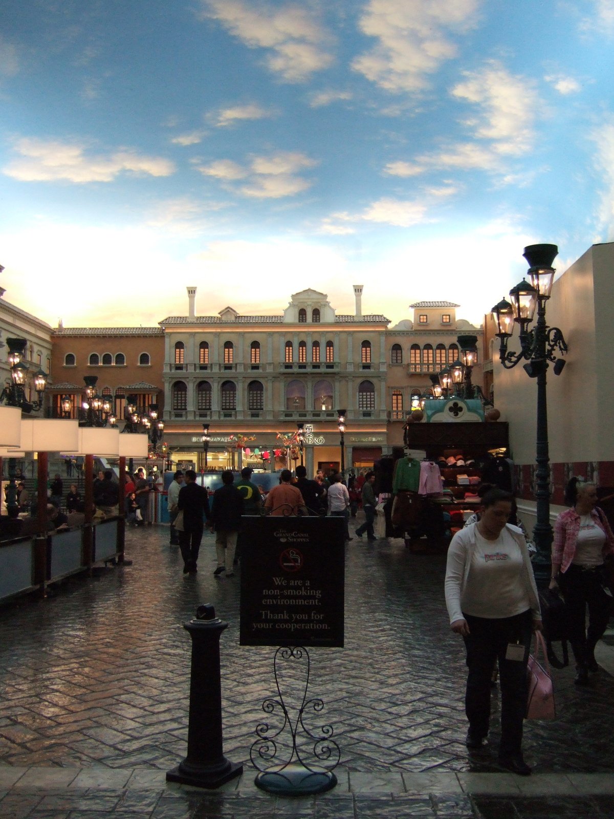 Artificial sky ceiling at the Venetian Resort Hotel in Las Vegas