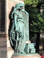 Statue of Johan Ludvig Runeberg at Esplanadi park in Helsinki Finland