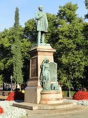 Statue of Johan Ludvig Runeberg in Esplanadi park, Helsinki, Finland