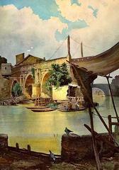 Ponte Rotto ancient Roman bridge ruins in Rome