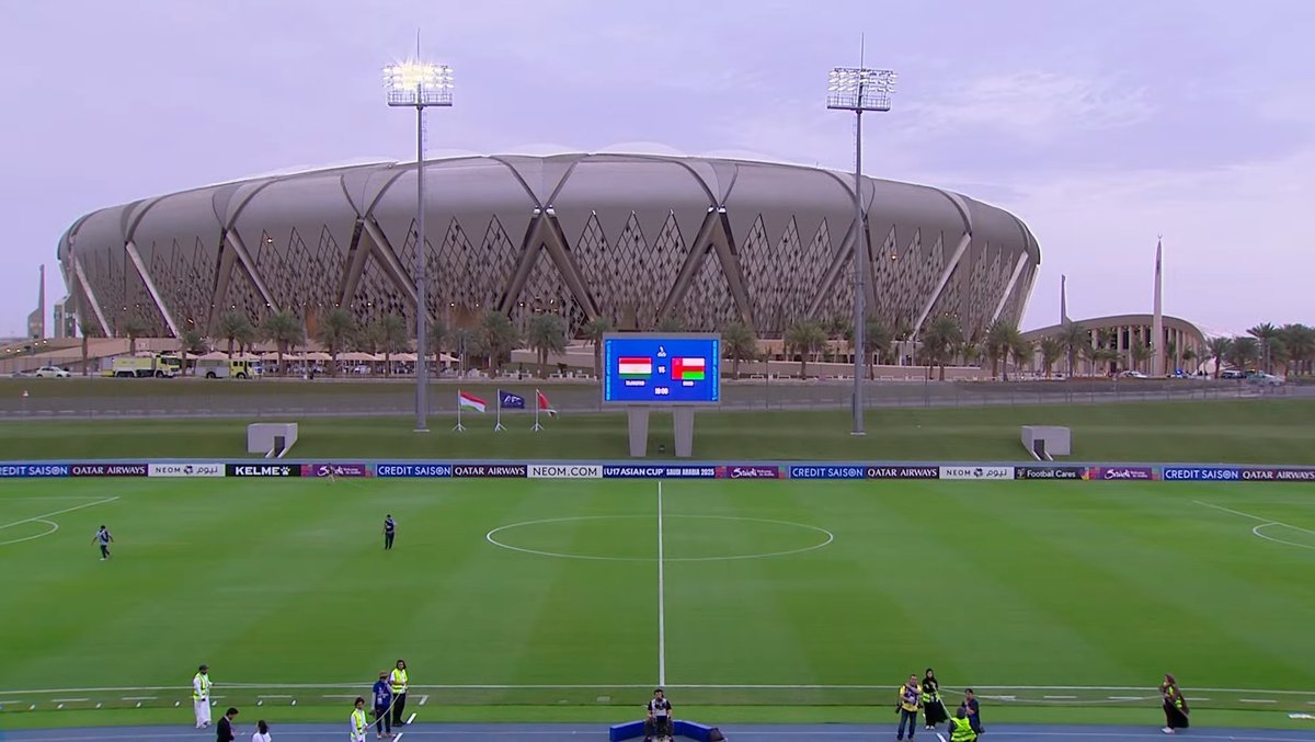 King Abdullah Sports City Hall during AFC U-17 2025 match between Tajikistan and Oman