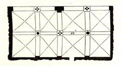 Woodcut floor plan of the garden pavilion at Palazzo Rufolo in Ravello from 1860
