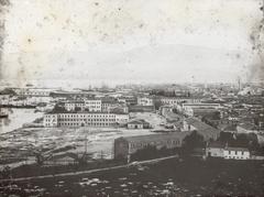 Historic buildings photographed on glass plates from the estate of Dr. Julij Felaher preserved at Koroška Central Library