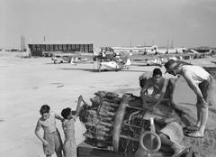 Fitters of the RAF and Royal Indian Air Force working on Pratt & Whitney Twin Wasp engine of Consolidated Catalina at Korangi Creek near Karachi during 1941-1945