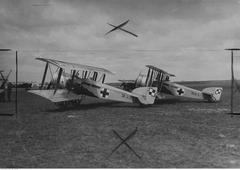 Hanriot H.28S military ambulance aircraft from 2nd Air Regiment in Krakow at the airfield