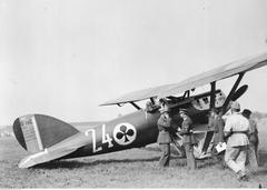 Lieutenant pilot G. Stefanesco in the Nieuport Delage NiD.72C1 aircraft during the Little Entente and Poland air rally stop at Rakowice airport