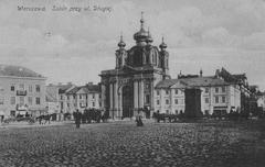 Historic view of Plac Krasińskich in Warsaw before 1919