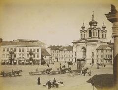 Historical view of Plac Krasińskich in Warsaw around 1885
