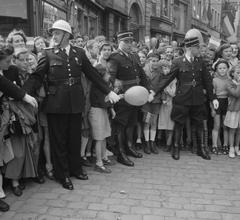 Dutch Royal Couple visiting Luxembourg in 1951 black and white photo