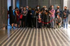 Press attending Yom Kippur Commemoration at Jewish Museum of Thessaloniki