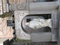 Sculpture in the lobby of the Križanke complex