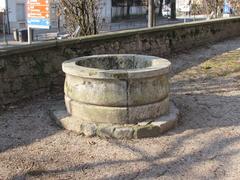 Water well in front of the southern wall of the Križanke complex