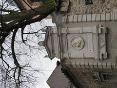Memorial shrine of Our Lady of Help at the northeastern corner of the Križanke complex in Ljubljana