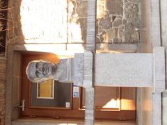 Bust of Anton Bitenc in the inner courtyard of Križanke complex