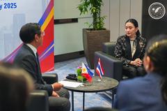 Philippine President Bongbong Marcos and Thai Prime Minister Paetongtarn Shinawatra meeting at the 46th ASEAN Summit 2025 in Kuala Lumpur