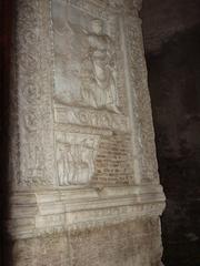 Relief depicting Roman emperors Caracalla and Geta on Arco degli Argentari