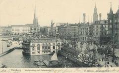 Alsterpavilion Hamburg Germany 1906 vintage photograph