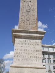 Base of the Lateran Obelisk with inscription of Emperor Constantine's citation