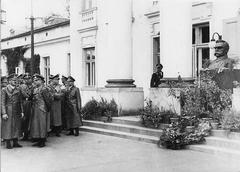 Adolf Hitler and Nazi leadership in Warsaw during World War II, October 5, 1939